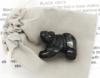 photo of hand carved black onyx bear