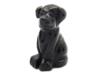 photo of hand carved black onyx dog