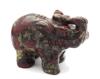 Photo of dragon's blood bloodstone carved elephant from Australia