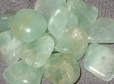 Tumbled Prenite from India, a Zeolite used for crystal healing and other metaphysical uses