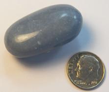 photo of tumbled angelite anhydrite from peru