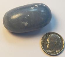 photo of tumbled angelite anhydrite from peru