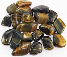 photo of multi colored tiger eye from South africa, tumbled stones, size large