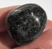 Photo of tumbled Nuummite from Greenland