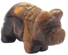 photo of gold tiger eye hand carved pig