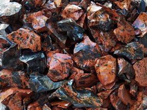 mahogany obsidian, volcanic glass, mexico