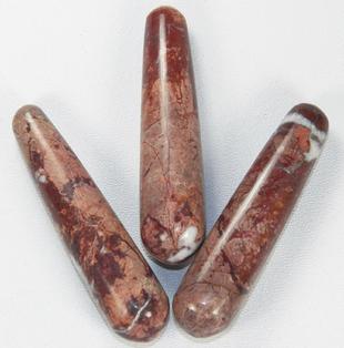 Rose Jasper, red peru grounding massage wand spehere gem stick