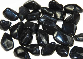 photo of psilomelane tumbled stones in bulk from Virginia USA