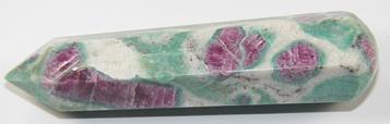 Ruby in Zoisite, India, Tanzania, massage wand, crystal, stone, gem, gemstone