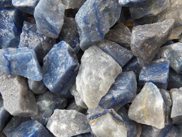 Photo of blue quartz from Brazil