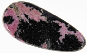 Photo of beautiful Madagascar Rhodonite massage wand #1b shaped and polished by hand