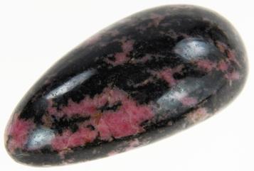 Photo of beautiful Madagascar Rhodonite massage wand #3a shaped and polished by hand