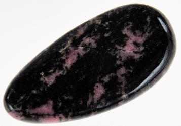 Photo of beautiful Madagascar Rhodonite massage wand #3b shaped and polished by hand