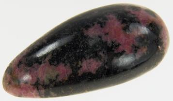 Photo of beautiful Madagascar Rhodonite massage wand #4a shaped and polished by hand