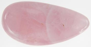 Photo of rose quartz massage wand #1 bottom teardrop round style hand shaped from Madagascar