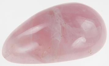 Photo of rose quartz massage wand #2 top teardrop round style hand shaped from Madagascar