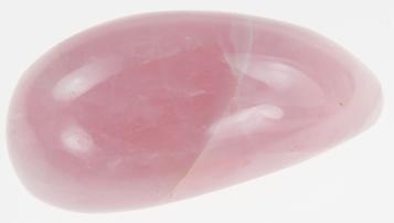 Photo of rose quartz massage wand #3 top teardrop round style hand shaped from Madagascar