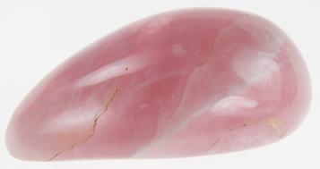 Photo of rose quartz massage wand #4 top teardrop round style hand shaped from Madagascar