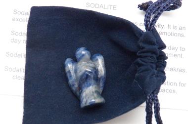 Photo of carved sodalite angel